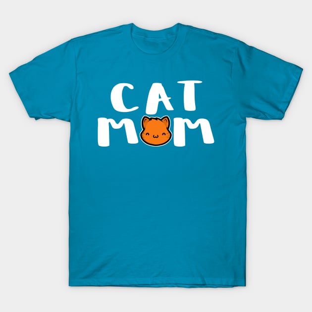 Super Cute Cat Mom T-Shirt by perdita00